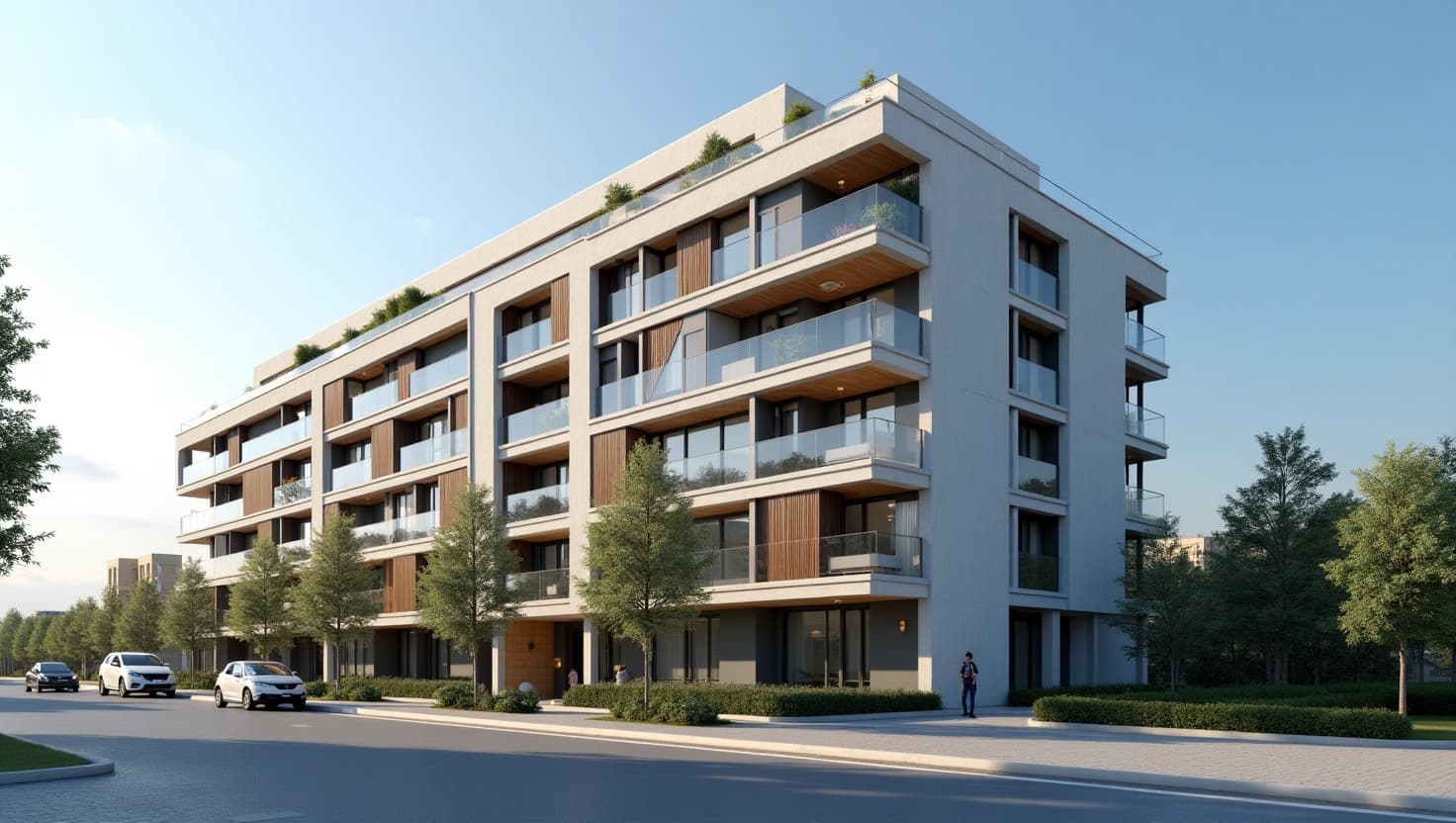Modern apartment complex
